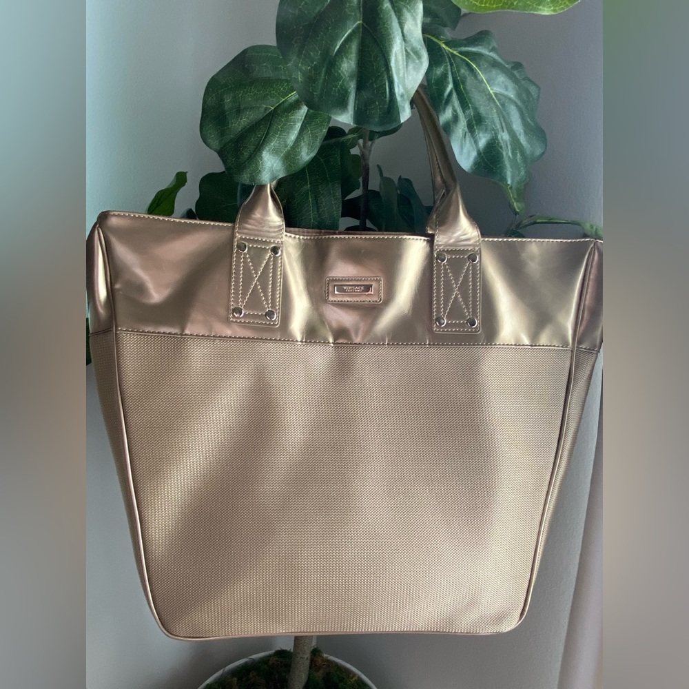 Elegant Gold Tote Bag/Versace Parfums